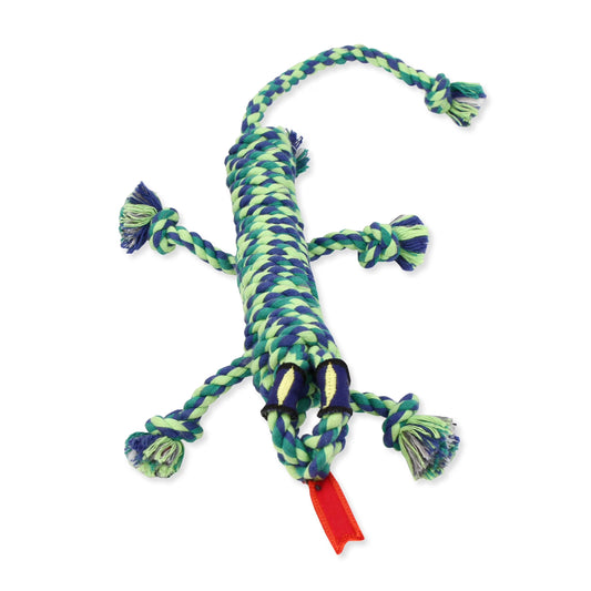 Flossy Chews Snakebiter Iguana Cottonblend Rope Dog Toy, Medium, 16", Assorted Colors